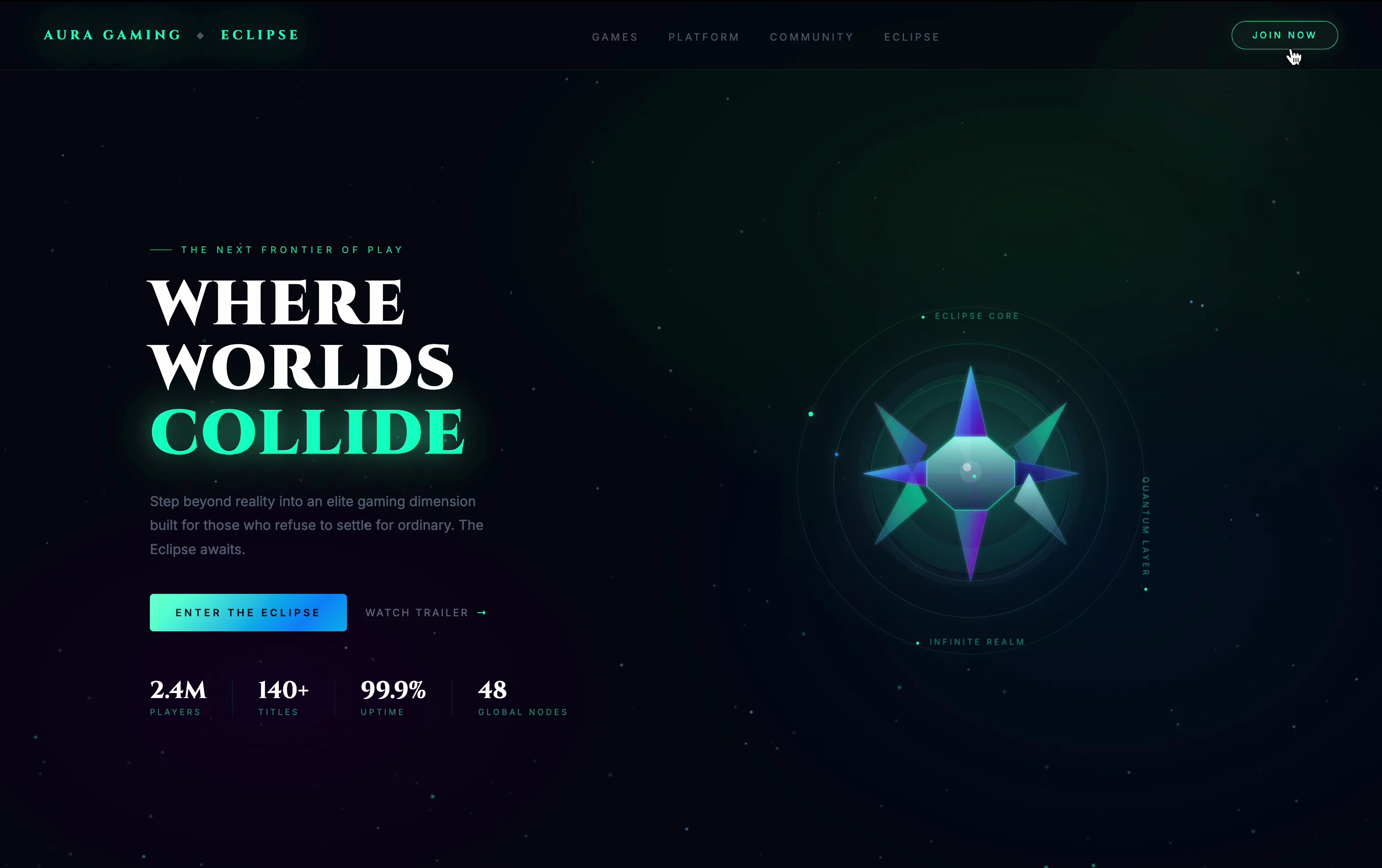 Gaming Eclipse Hero Section