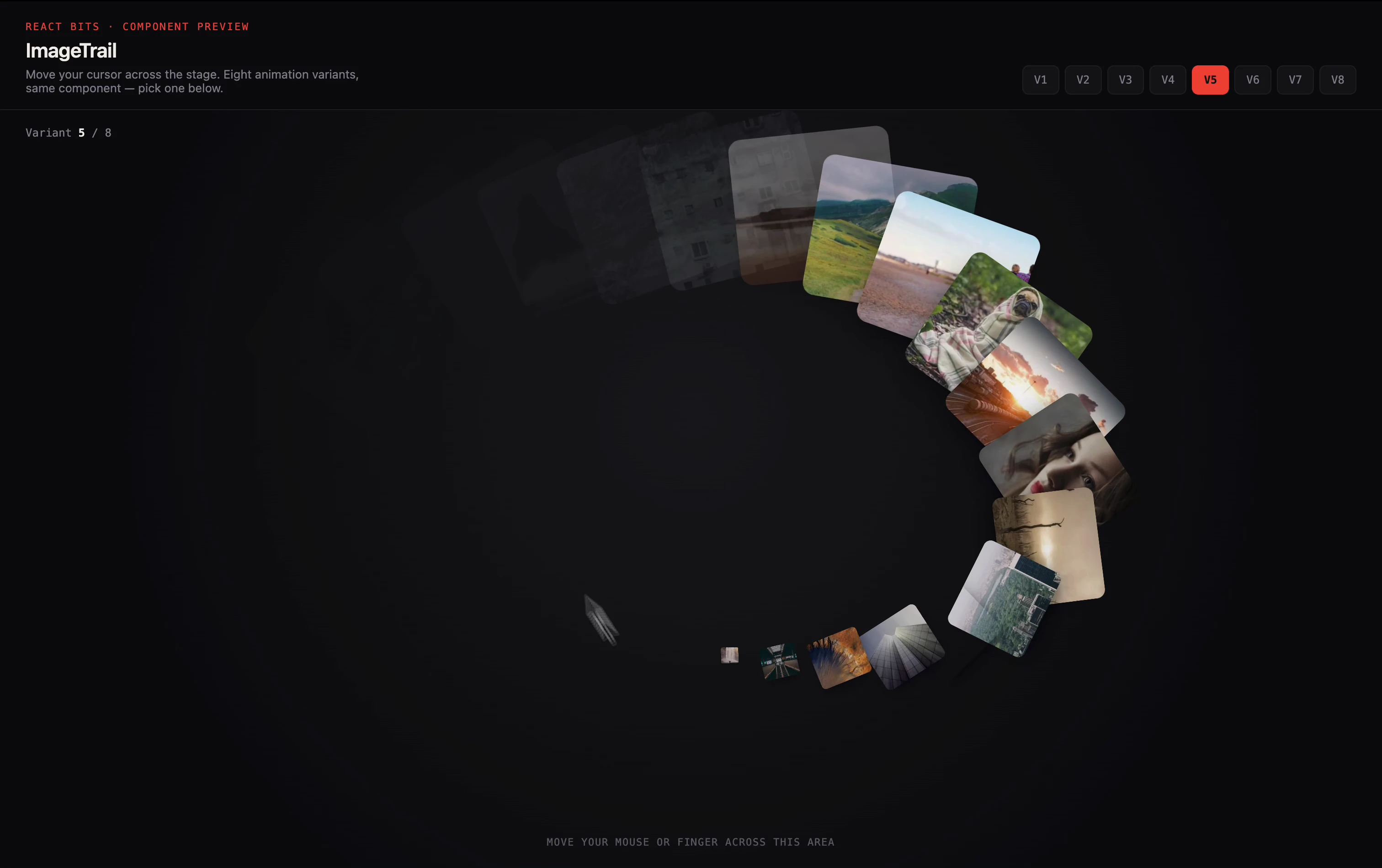 Cursor Animation | Image Trail