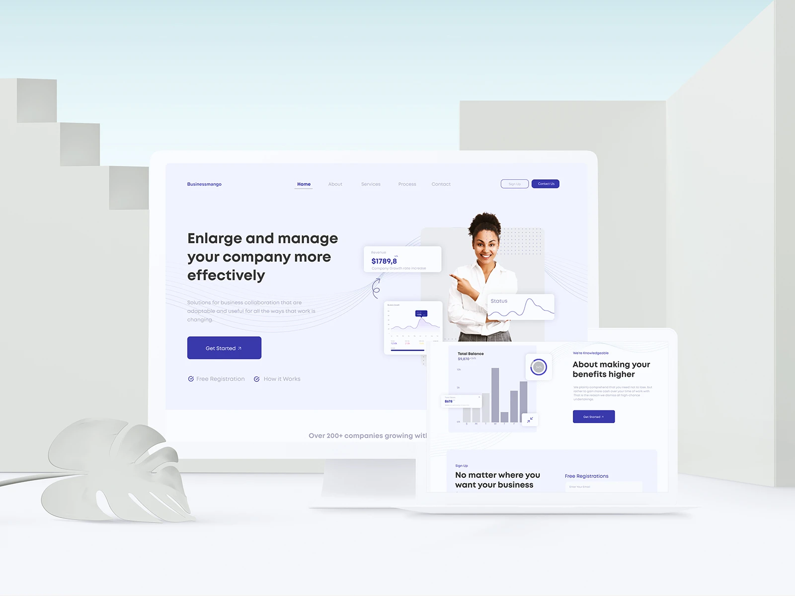 Website Design for a Business Company — Figma