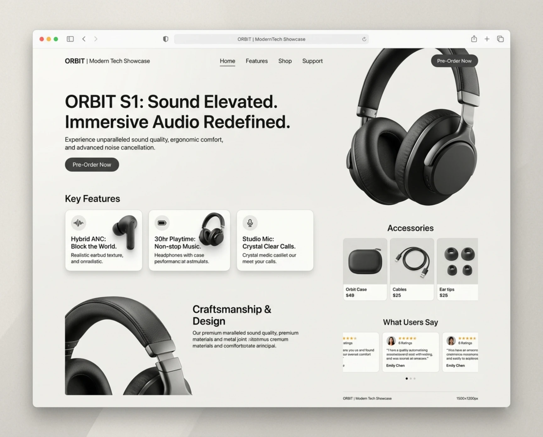 Orbit Marketplace Hero Section Design
