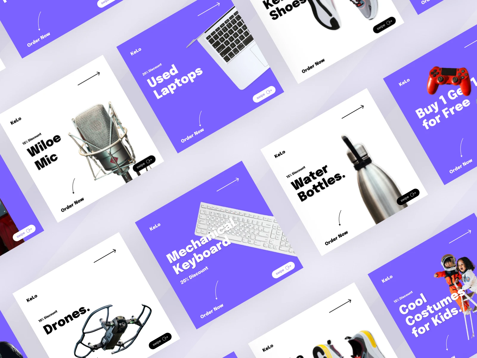 KELO — An Online E-com Store — Social Media Posts & Ads Design