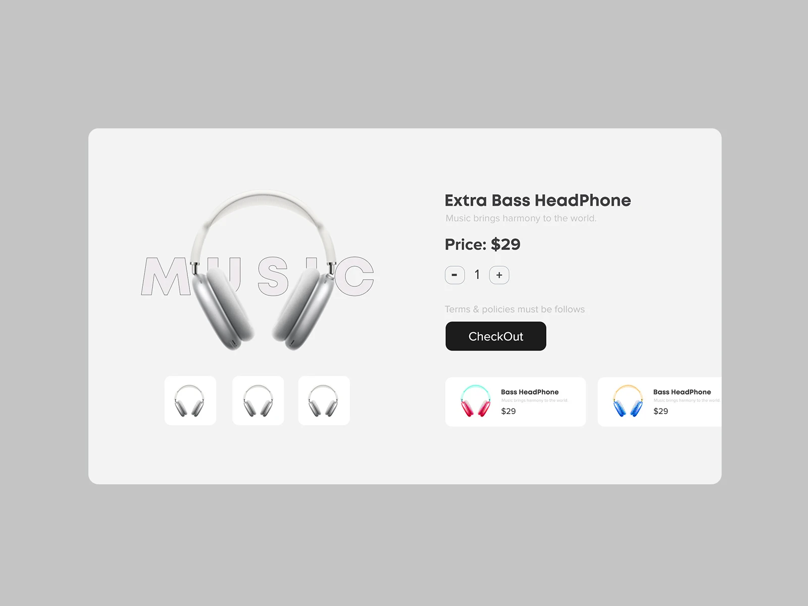 Music Ecommerce Store Design