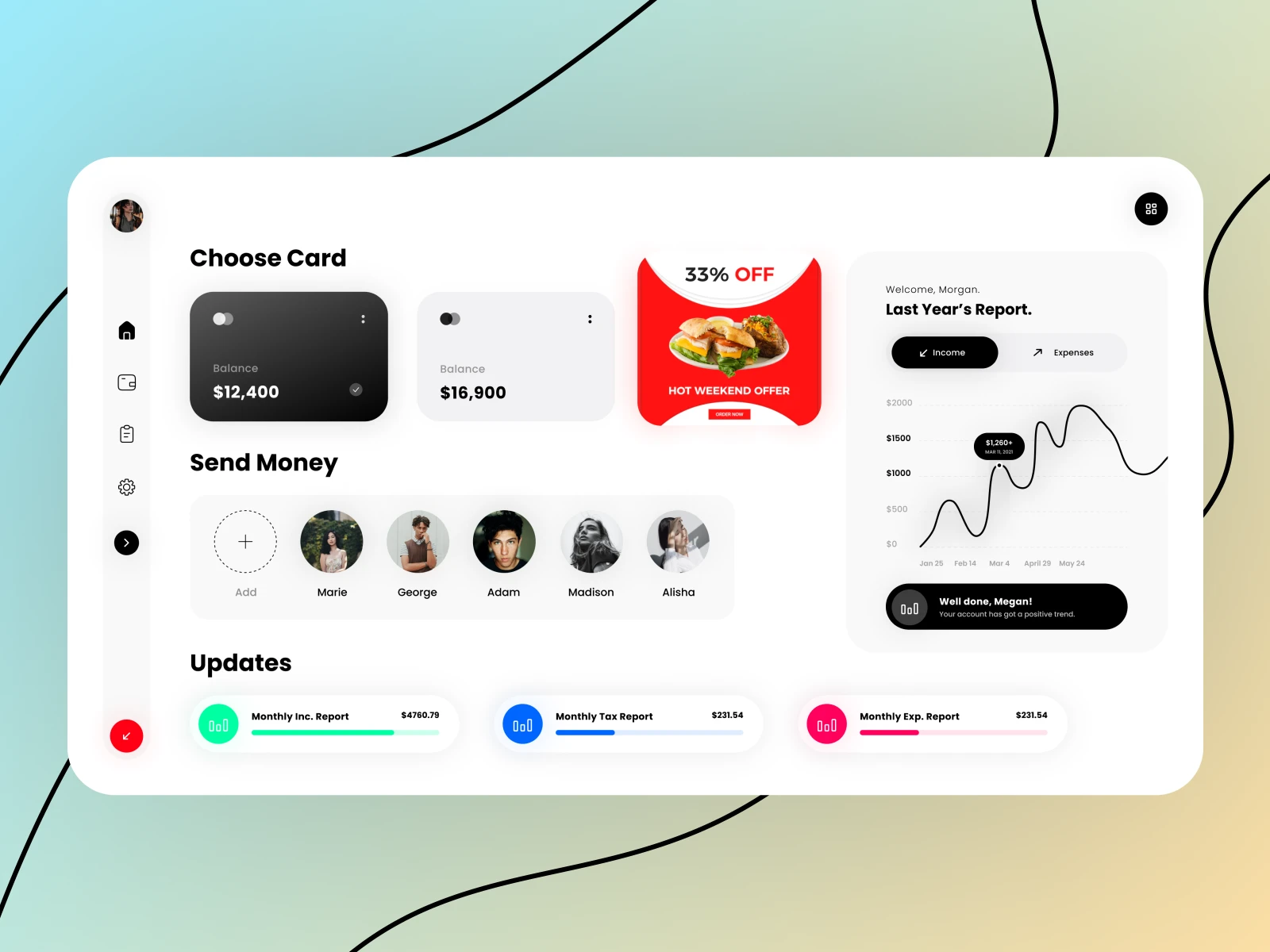 Fintech - Money Transfer Finance Web & Mobile App - UI/UX Design