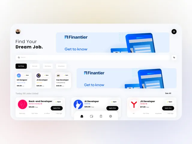 Recruitment & Job Finder Web & Mobile App - UI/UX Design - Figma