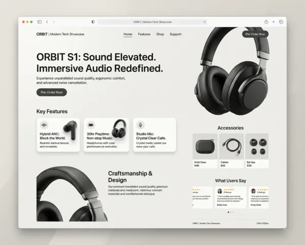 Orbit Marketplace Hero Section Design