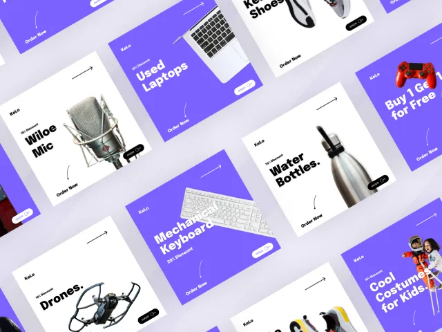 KELO — An Online E-com Store — Social Media Posts & Ads Design