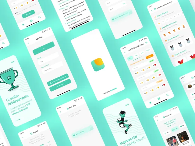 Habit Daily — A Kid's Habit Management App Design — UI UX