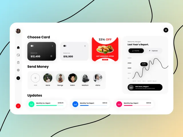 Fintech - Money Transfer Finance Web & Mobile App - UI/UX Design