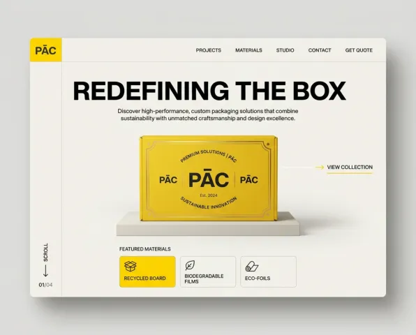 Packaging Home Page Design
