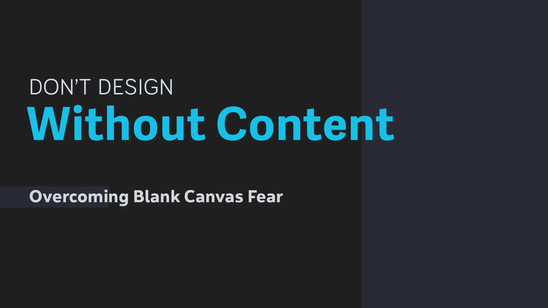 Never Design Without Content