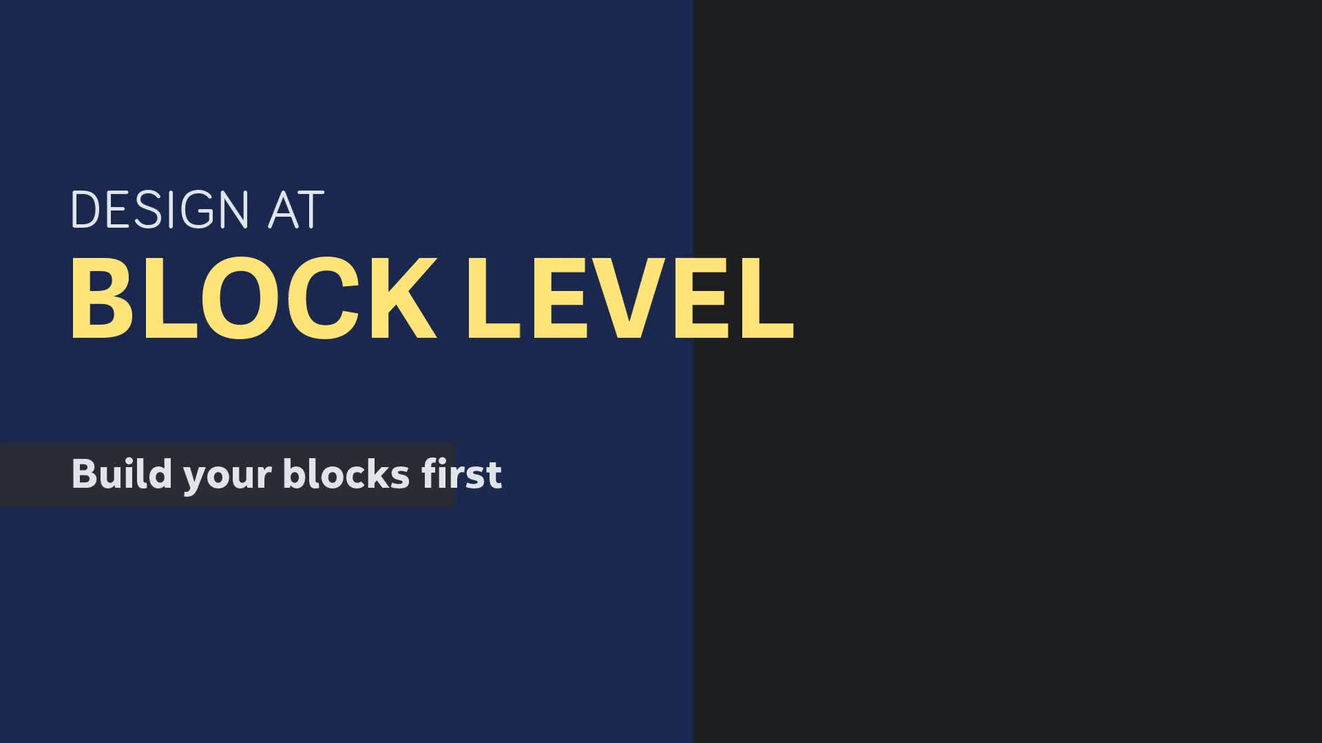 Block Level Design