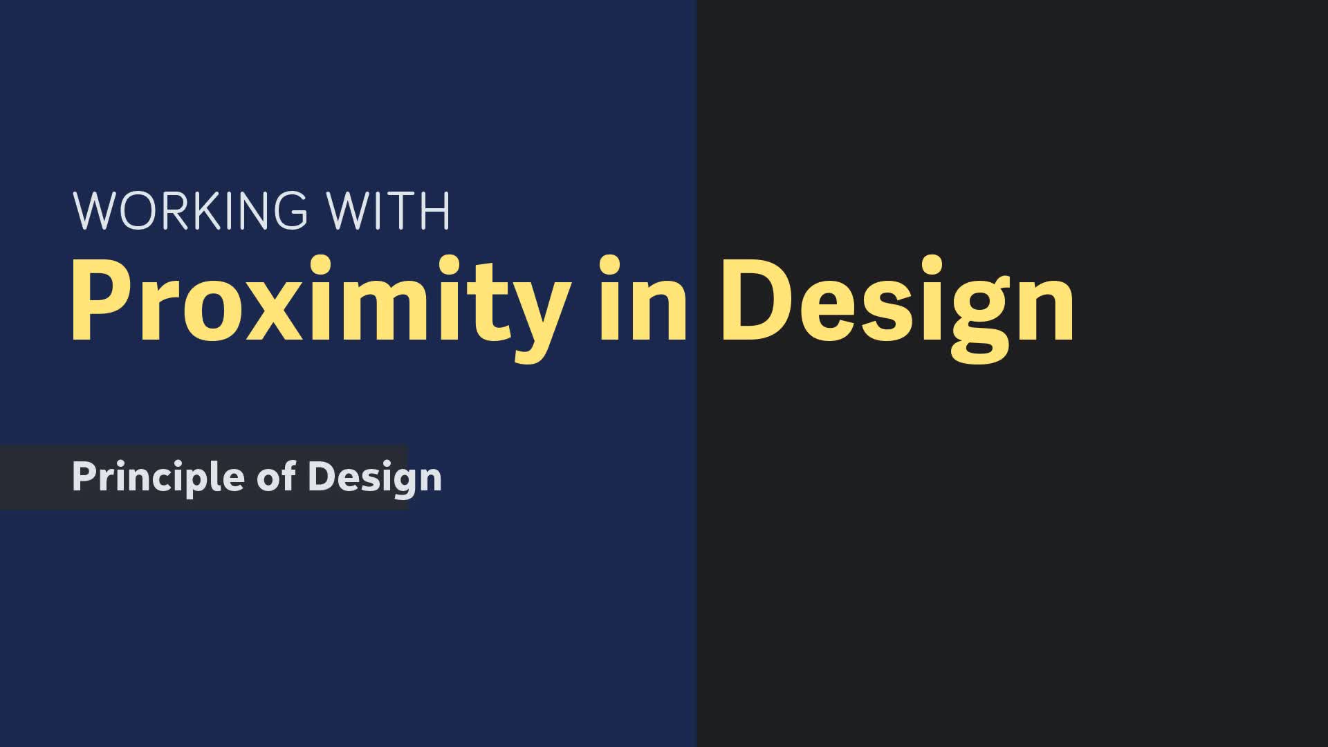 Proximity in Design